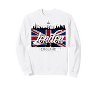 I Love London UK Flag with London Skyline Graphic London Sudadera