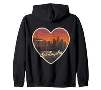 I Love Los Angeles Heart LA Hollywood - Recuerdo de atardecer Sudadera con Capucha