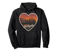 I Love Los Angeles Heart LA Hollywood - Recuerdo de atardecer Sudadera con Capucha