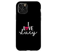I Love Lucy A Love - Nombre de perro con diseño de corazón Carcasa para iPhone 11 Pro