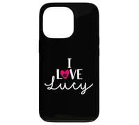 I Love Lucy A Love - Nombre de perro con diseño de corazón Carcasa para iPhone 13 Pro