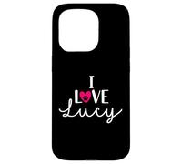 I Love Lucy A Love - Nombre de perro con diseño de corazón Carcasa para iPhone 15 Pro