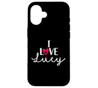 I Love Lucy A Love - Nombre de perro con diseño de corazón Carcasa para iPhone 16