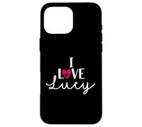 I Love Lucy A Love - Nombre de perro con diseño de corazón Carcasa para iPhone 16 Pro Max