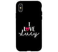 I Love Lucy A Love - Nombre de perro con diseño de corazón Carcasa para iPhone X/XS