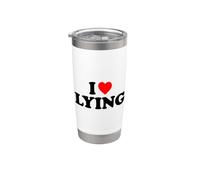 I Love Lying Shirt, I Heart Lying Vaso térmico de acero inoxidable de doble pared