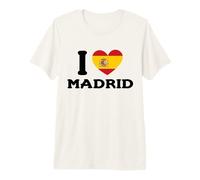 I Love Madrid España España - Bandera de corazón Camiseta Premium