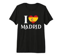 I Love Madrid España España - Bandera de corazón Camiseta Premium