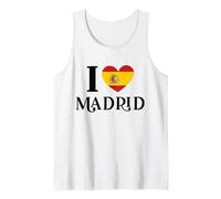 I Love Madrid España España - Bandera de corazón Camiseta sin Mangas