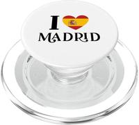 I Love Madrid España España - Bandera de corazón PopSockets PopGrip para MagSafe