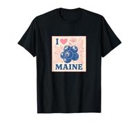 I Love Maine Blueberries Arte Mainer Camiseta