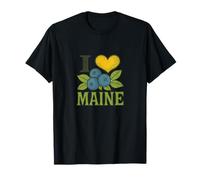 I Love Maine Blueberries Arte Mainer Camiseta