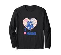 I Love Maine Blueberries Arte Mainer Manga Larga