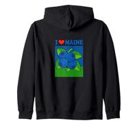 I Love Maine Blueberries Arte Mainer Sudadera con Capucha