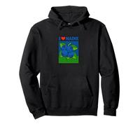 I Love Maine Blueberries Arte Mainer Sudadera con Capucha