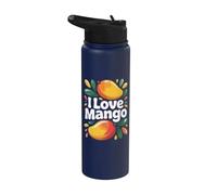 I Love Mango Vibrante Tropical Fun Stainless Steel Insulated Water Bottle