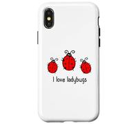 I Love Mariquitas Insectos Mariquita Escarabajo Mariquita Carcasa para iPhone X/XS
