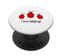 I Love Mariquitas Insectos Mariquita Escarabajo Mariquita PopSockets PopGrip Adhesivo
