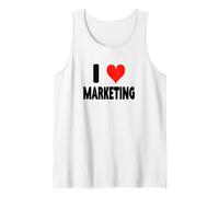 I Love Marketing - Heart Funny Ads Agencia de Publicidad Publicidad Camiseta sin Mangas