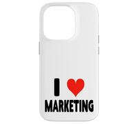 I Love Marketing - Heart Funny Ads Agencia de Publicidad Publicidad Carcasa para iPhone 14 Pro