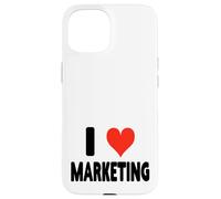 I Love Marketing - Heart Funny Ads Agencia de Publicidad Publicidad Carcasa para iPhone 15