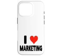 I Love Marketing - Heart Funny Ads Agencia de Publicidad Publicidad Carcasa para iPhone 16 Pro