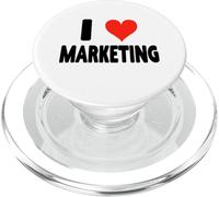 I Love Marketing - Heart Funny Ads Agencia de Publicidad Publicidad PopSockets PopGrip para MagSafe