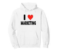 I Love Marketing - Heart Funny Ads Agencia de Publicidad Publicidad Sudadera con Capucha