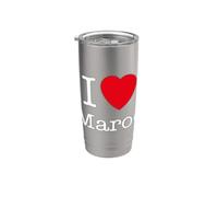 I Love Maroc, Morocco Illustration Novelty Graphic Designs Vaso térmico de acero inoxidable de doble pared