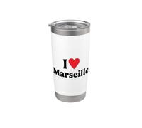 I love Marseille Vaso térmico de acero inoxidable de doble pared