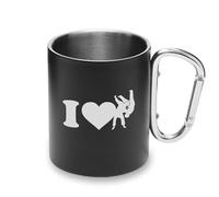 I Love Martial Art BJJ MMA Judo Combat Sport - Mosquetón de metal con asa para acampar