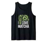 I Love Matcha - Hojas de té con diseño de batidor Camiseta sin Mangas