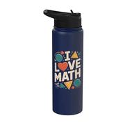 I Love Matemáticas Geometría Álgebra Pi Stainless Steel Insulated Water Bottle