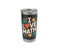 I Love Matemáticas Geometría Álgebra Pi Vaso térmico de acero inoxidable de doble pared