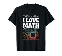 I Love Matemáticas Símbolos Geométricos Espiral Camiseta gráfica económica, Hombre, Negro, XL