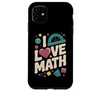 I Love Math Corazón Geometría Transportador Formas Carcasa para iPhone 11