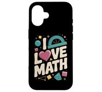 I Love Math Corazón Geometría Transportador Formas Carcasa para iPhone 16