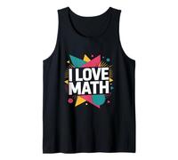 I Love Math Formas Geométricas Diseño Colorido Camiseta sin Mangas