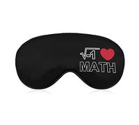 I Love Math Heart Sleep Eye Mask Cubiertas suaves para los ojos Bloqueo de luces Venda para los ojos con correa ajustable para siesta de viaje