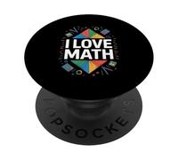 I Love Math Números geométricos Coloridos PopSockets PopGrip Adhesivo