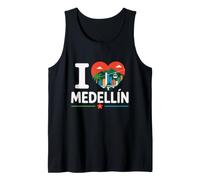 I Love Medellín Colombia City Pride Travel Art Camiseta sin Mangas