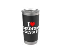 I Love Medium Ugly Men Vaso térmico de acero inoxidable de doble pared