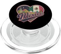 I Love Mexico Heart - Recuerdo de la Bandera de México y Las pirámides Aztecas PopSockets PopGrip para MagSafe