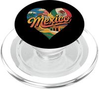 I Love Mexico Heart - Recuerdo de la Bandera de México y Las pirámides Aztecas PopSockets PopGrip para MagSafe