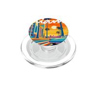 I Love Miami, Colorful Miami Illustration Graphic Design PopSockets PopGrip para MagSafe