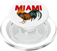 I Love Miami, Cool Miami with Colorful Rooster Illustration PopSockets PopGrip para MagSafe