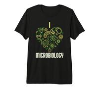I Love Microbiología Virología y Biología Laboratorio de Ciencias Camiseta Premium