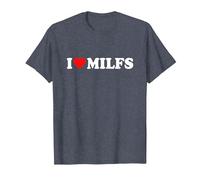 I Love Milfs · I Love Hot Moms · Milf Hunter Funny Camiseta, Hombre, Azul Jaspeado, 5XL