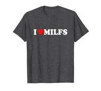 I Love Milfs · I Love Hot Moms · Milf Hunter Funny Camiseta, Hombre, Jaspeado Oscuro, M