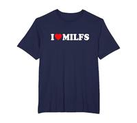 I Love Milfs · I Love Hot Moms · Milf Hunter Funny Camiseta, Hombre Tallas Grandes, Azul Marino, 5X Alto